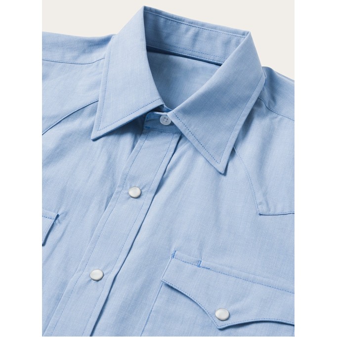 Blue End On End Solid Shirt