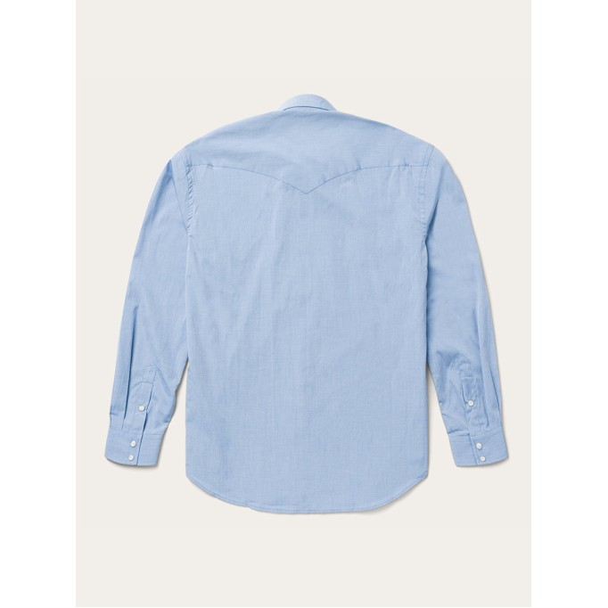 Blue End On End Solid Shirt