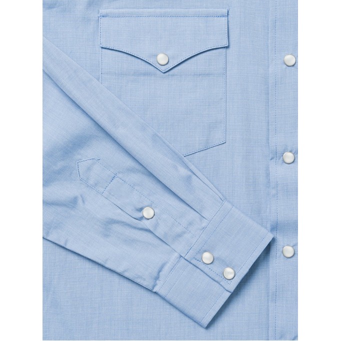 Blue End On End Solid Shirt