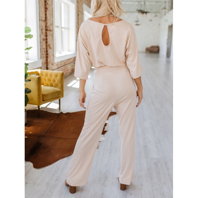 Casual Qimu sleeve jumpsuit