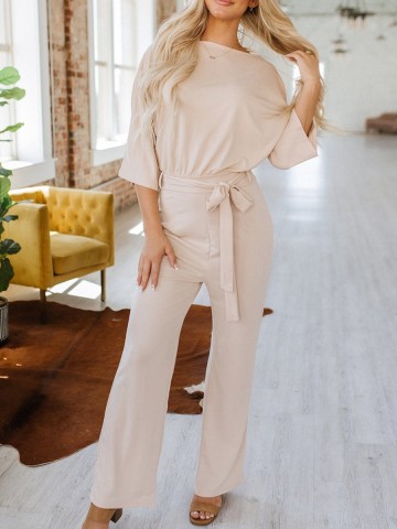 Casual Qimu sleeve jumpsuit