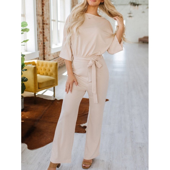 Casual Qimu sleeve jumpsuit