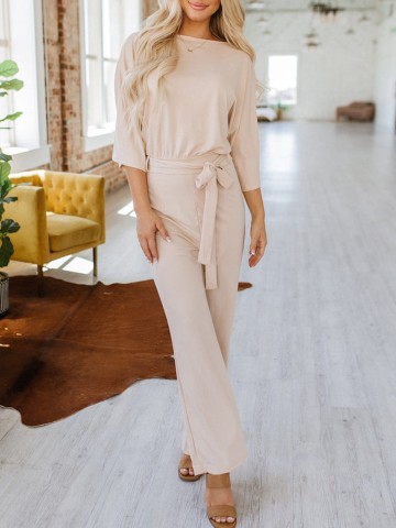 Casual Qimu sleeve jumpsuit