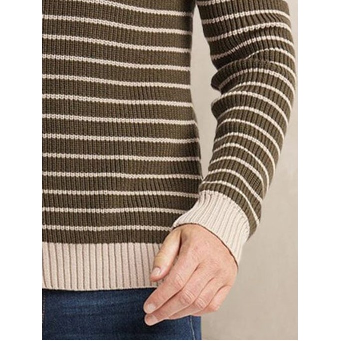 Casual Stripe Knit Cardigan