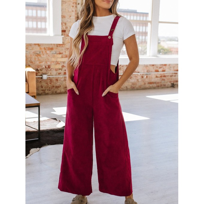 Corduroy Wide Leg Overall