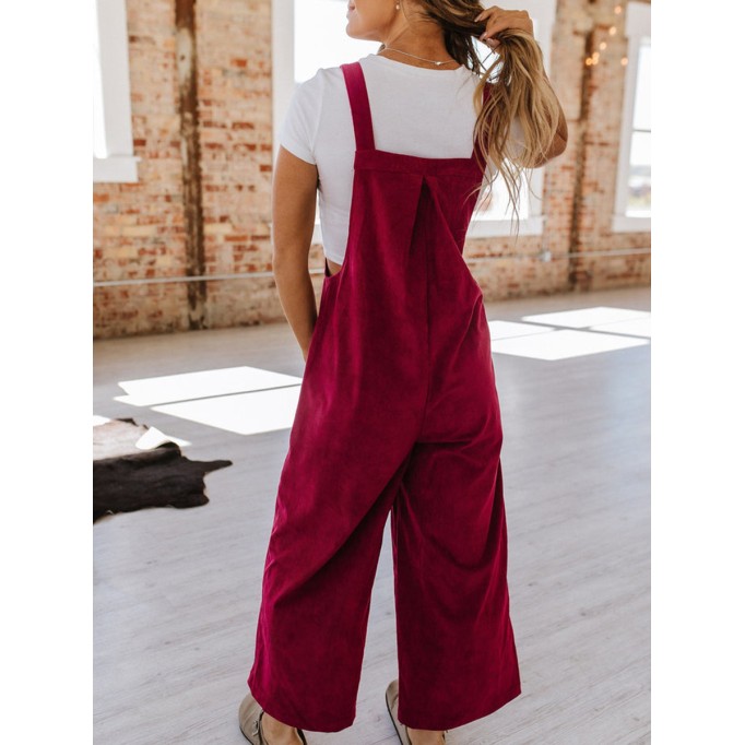 Corduroy Wide Leg Overall