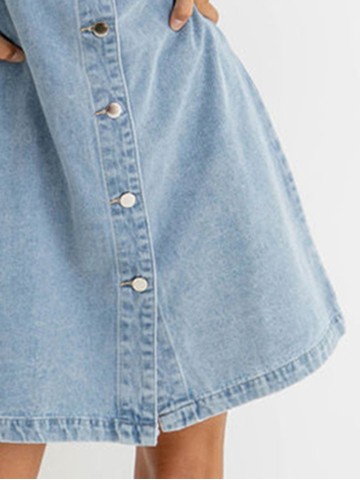 Denim Mini Dress - Light Wash