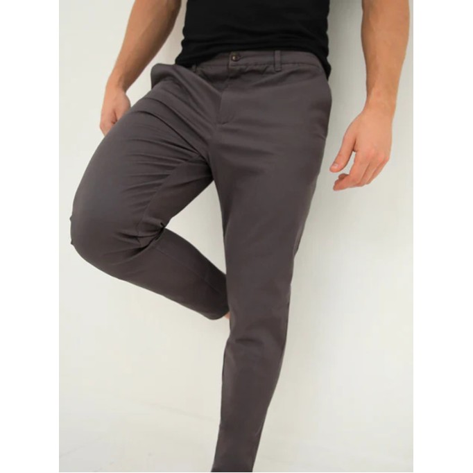 Grey Stretch Twill Men's Pants