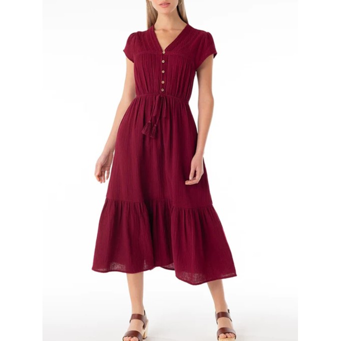 Leisure Commuter V-Neck Dress