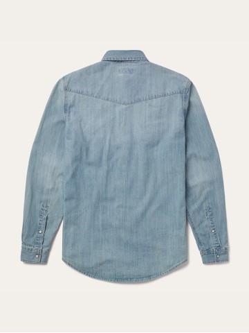 Long-Sleeved Denim Shirt