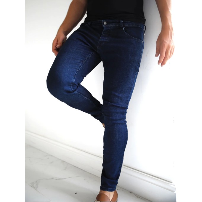 Men's Blue Stretch Twill Pants