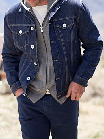 Men's Casual Oversized Denim Coat Jacket