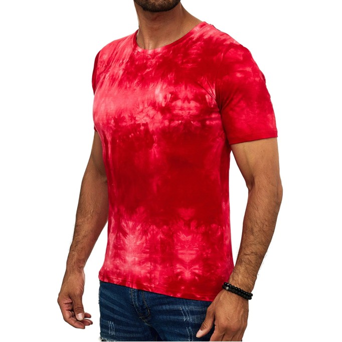 Men's casual tie-dyed short sleeved T-shirt