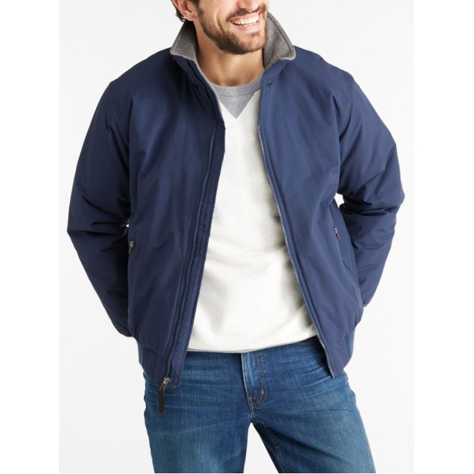 Men's fleece lined warm-up jacket