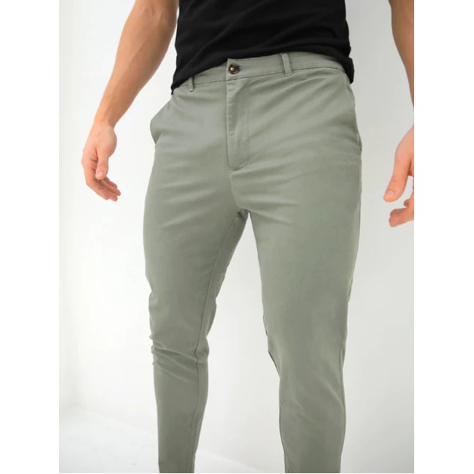 Men's Green Stretch Twill Pants