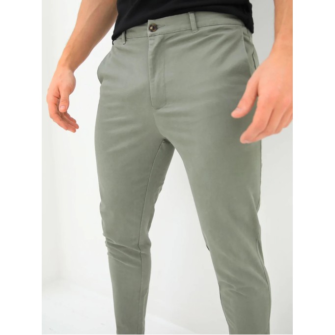 Men's Green Stretch Twill Pants