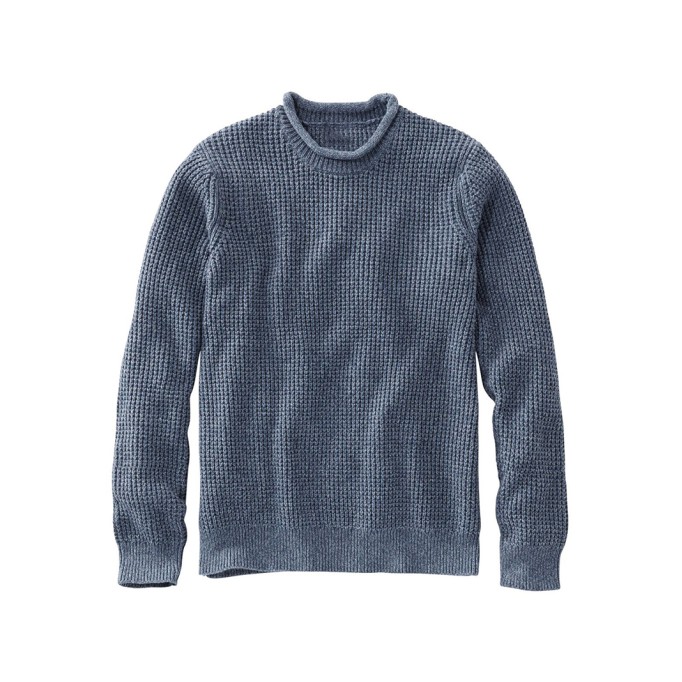 Men's organic cotton waffle turtleneck sweater