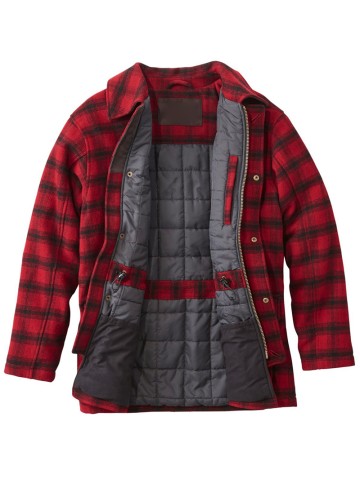 Men's red casual plaid jacket