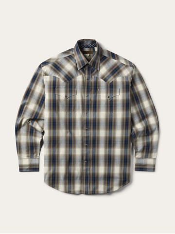 Men's Plaid Dobby Western Shirt