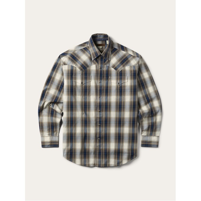 Men's Plaid Dobby Western Shirt