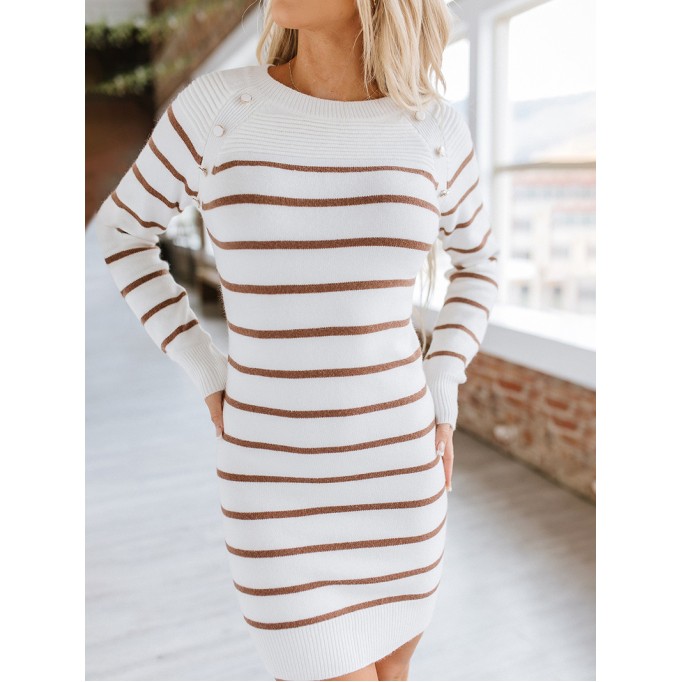 Women Casual Elegant Sweaters Dress