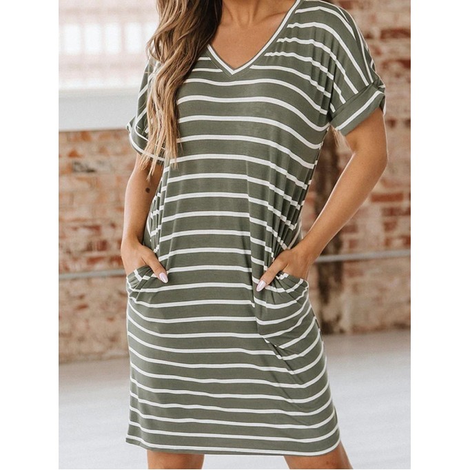 Women Casual Elegant T Shirts Dress