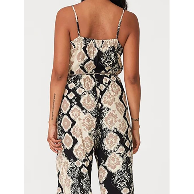 Women's Bohemian V-neck jumpsuit