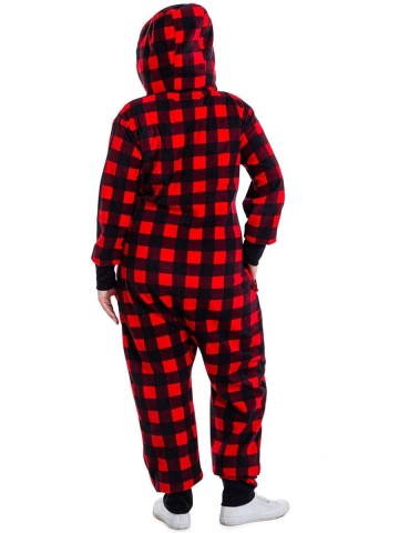 Women's Casual Contrast Color Plaid Jumpsuit