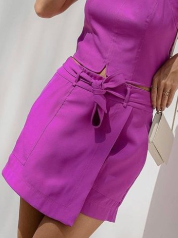 Women's simple purple suit