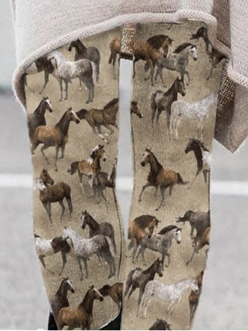 Women's Western Horse Print Leggings