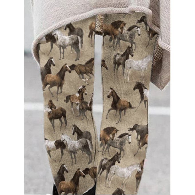 Women's Western Horse Print Leggings